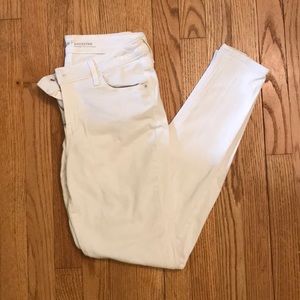 Old Navy white rockstar mid rise jeans